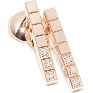 Chopard K18PG Diamond Ice Cube Earrings